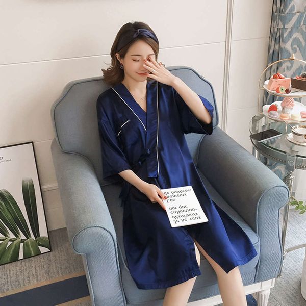 bathrobe seven sleeve kimono pajamas nightgown ice bathrobe housewear women's silk
bathrobe seven sleeve kimono pajamas nightgown ice bathrobe housewear women's silk