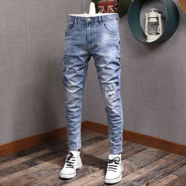 jeans newly korean fashion elastic cotton slim fit denim pants homme streetwear retro blue vintage designer ripped jeans men
jeans newly korean fashion elastic cotton slim fit denim pants homme streetwear retro blue vintage designer ripped jeans men