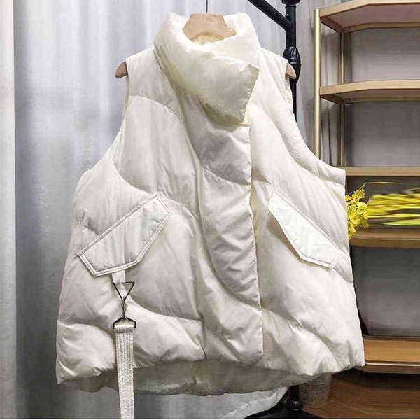 2021 winter white duck down stand collar large vest fashion loose leisure women's coat waistcoat, Black;white
2021 winter white duck down stand collar large vest fashion loose leisure women's coat waistcoat, Black;white
