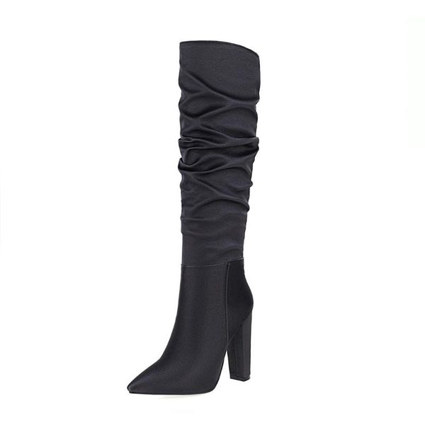 dress shoes wind boots 2021 winter super high heel pointed 40-43 large solid color women's tube trend, Black
dress shoes wind boots 2021 winter super high heel pointed 40-43 large solid color women's tube trend, Black