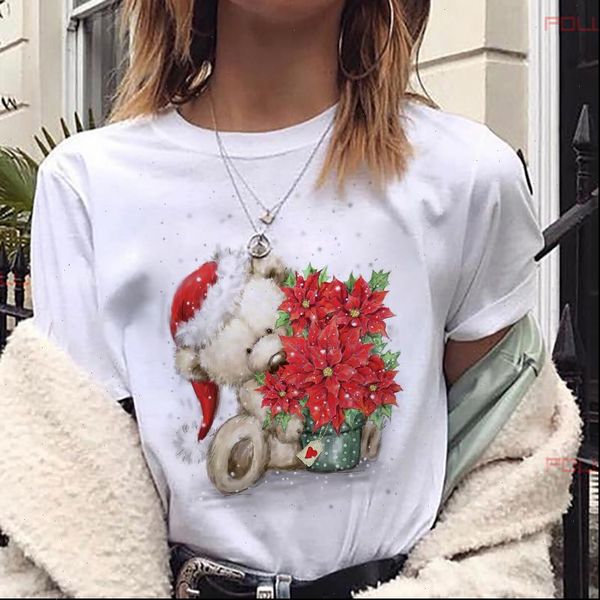 merry christmas printed lovely bear womens t shirts harajuku cartoon suitable all seasons short sleeve tee, White
merry christmas printed lovely bear womens t shirts harajuku cartoon suitable all seasons short sleeve tee, White