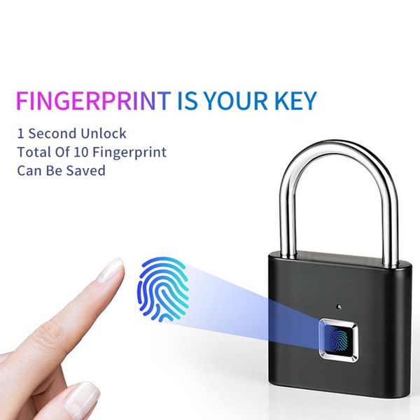 smart fingerprint padlock usb rechargeable mini size finger touch lock for door cabinets gym locker bikes school
smart fingerprint padlock usb rechargeable mini size finger touch lock for door cabinets gym locker bikes school