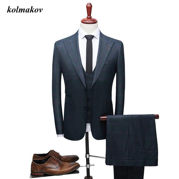 arrival style men high-end boutique formal suits business casual men's plaid three-piece slim wedding & blazers, White;black
arrival style men high-end boutique formal suits business casual men's plaid three-piece slim wedding & blazers, White;black