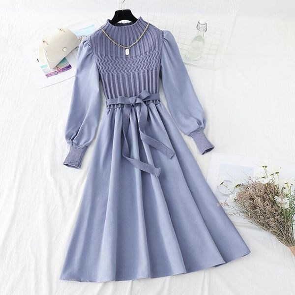 dresses 2021 elegant solid women fashion korean half high collar sleeve splice knit es autumn vintage corduroy, Black;gray
dresses 2021 elegant solid women fashion korean half high collar sleeve splice knit es autumn vintage corduroy, Black;gray