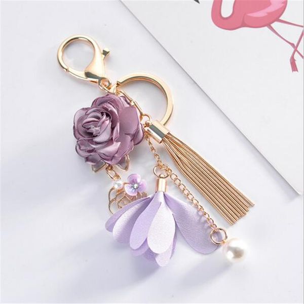 3 colors fresh flower key rings long tassel chain car keychain for women creative bag pendant keyring wedding gift jewelry, Slivery;golden
3 colors fresh flower key rings long tassel chain car keychain for women creative bag pendant keyring wedding gift jewelry, Slivery;golden