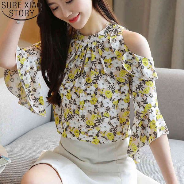 floral chiffon ol short sleeve shirt off-shoulder pullover loose blouse summer women blusas mujer de moda 8982 50 210417, White
floral chiffon ol short sleeve shirt off-shoulder pullover loose blouse summer women blusas mujer de moda 8982 50 210417, White