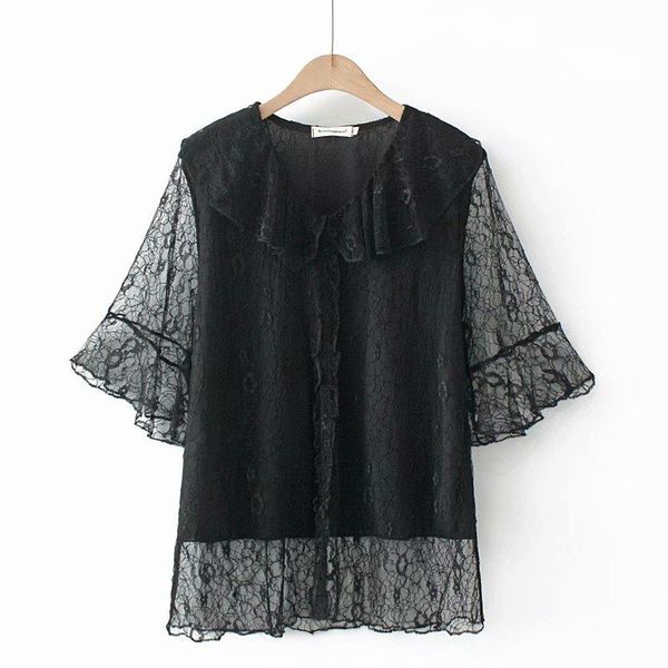 plus size t-shirt lace dobby women butterfly sleeves blouse 2021 summer casual ladies black color shirts female
plus size t-shirt lace dobby women butterfly sleeves blouse 2021 summer casual ladies black color shirts female