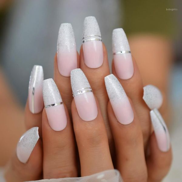 glossy baby pink ombre french coffin press on false nails extra long silver glitter cross line uv gel fake fingers ballet nail1, Red;gold
glossy baby pink ombre french coffin press on false nails extra long silver glitter cross line uv gel fake fingers ballet nail1, Red;gold