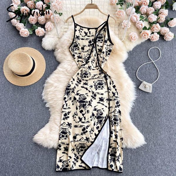 casual dresses syiwidii vintage floral print spaghetti strap for women summer 2021 fashion hollow out side split party midi dress, Black;gray
casual dresses syiwidii vintage floral print spaghetti strap for women summer 2021 fashion hollow out side split party midi dress, Black;gray