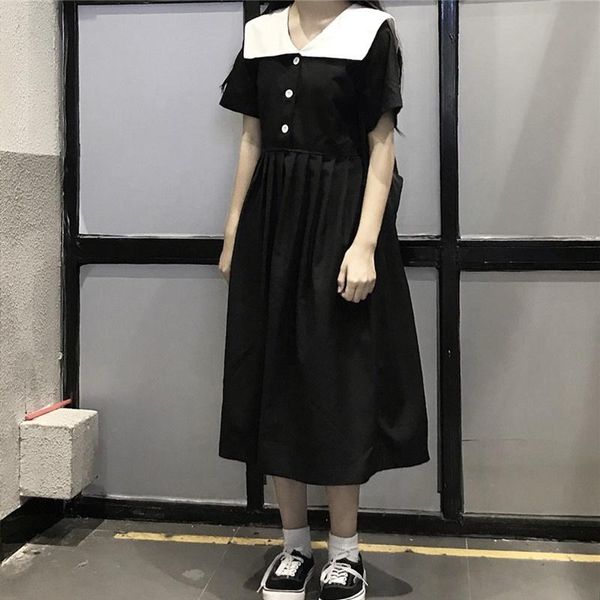 black japanese style dresses summer 2021 midi long dress sailor collar cute harajuku kawaii retro girl ff2224 ethnic clothing, Red
black japanese style dresses summer 2021 midi long dress sailor collar cute harajuku kawaii retro girl ff2224 ethnic clothing, Red