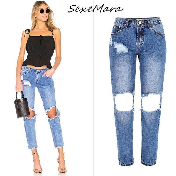 streetwear women ripped jeans 2021 fashion casual distressed hole slim pencil women's, Blue
streetwear women ripped jeans 2021 fashion casual distressed hole slim pencil women's, Blue