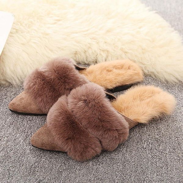 slippers women autumn and winter hair women's fashion versatile baotou warm half slipper female plush cotton wool sandals, Black
slippers women autumn and winter hair women's fashion versatile baotou warm half slipper female plush cotton wool sandals, Black