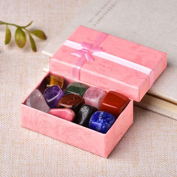 decorative objects & figurines 10pcs/set natural stone crystal gift box gemstone chakras rock mineral specimen home decoration for children
decorative objects & figurines 10pcs/set natural stone crystal gift box gemstone chakras rock mineral specimen home decoration for children
