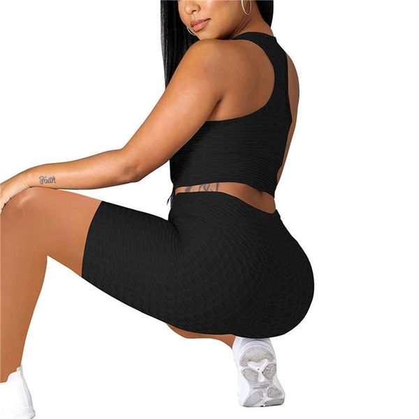 women's tracksuits sports two piece suit fashion solid color u-neck cropped vest and high waist shorts, Gray
women's tracksuits sports two piece suit fashion solid color u-neck cropped vest and high waist shorts, Gray
