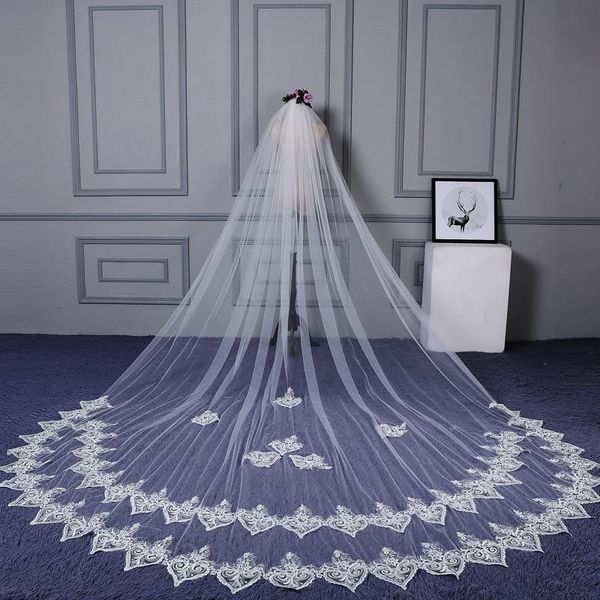 bridal veils 2021 real pos 1-layer 3m lace edge blusher cathedral shining wedding veil, Black
bridal veils 2021 real pos 1-layer 3m lace edge blusher cathedral shining wedding veil, Black