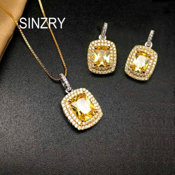 earrings & necklace sinzry 2021 fashionable dazzling jewelry set elegant yellow cubic zirconia crystal earring sets for women gift, Silver
earrings & necklace sinzry 2021 fashionable dazzling jewelry set elegant yellow cubic zirconia crystal earring sets for women gift, Silver