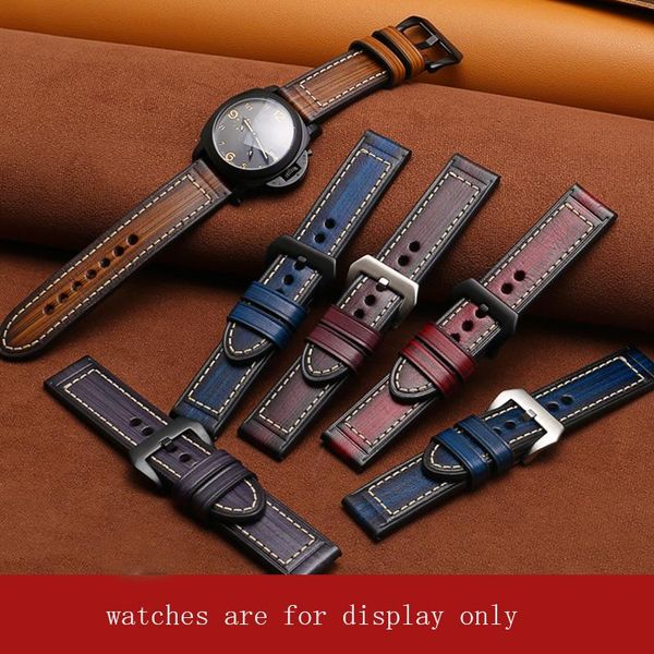 watch bands 22mm 24mm 26mm hand made genuine leather strap red black brown blue green bracelet for men's retro chain
watch bands 22mm 24mm 26mm hand made genuine leather strap red black brown blue green bracelet for men's retro chain