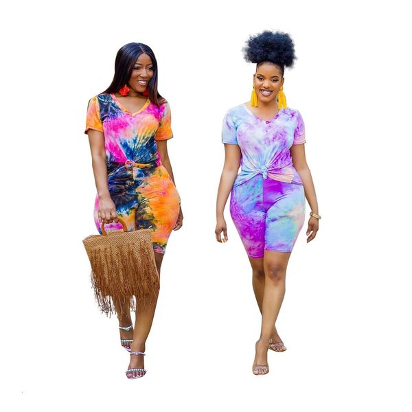 tie-dye printed women's v-neck short sleeve two piece sets summer fashion biker shorts suits for workout exercise, Gray
tie-dye printed women's v-neck short sleeve two piece sets summer fashion biker shorts suits for workout exercise, Gray