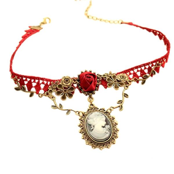 necklace 2021 stylish fashion cameo red rose lace jewelry women gift xmas pendant choker dress necklaces, Silver
necklace 2021 stylish fashion cameo red rose lace jewelry women gift xmas pendant choker dress necklaces, Silver