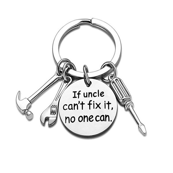 father's day keychain if dad can`t fix it stainless steel hammer screwdriver wrench tool jewelry key ring
father's day keychain if dad can`t fix it stainless steel hammer screwdriver wrench tool jewelry key ring