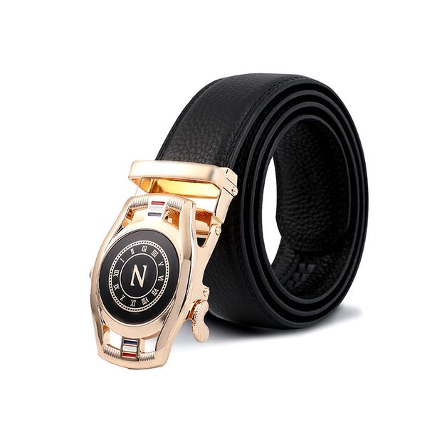 leather korean new smooth automatic buckle business pure head men's belt, Black;brown
leather korean new smooth automatic buckle business pure head men's belt, Black;brown