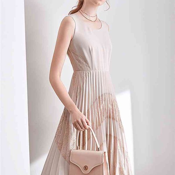 minimalism summer women's chiffon dress fashion elegant oneck lace pleated sleeveless female 11930148 210527, Black;gray
minimalism summer women's chiffon dress fashion elegant oneck lace pleated sleeveless female 11930148 210527, Black;gray