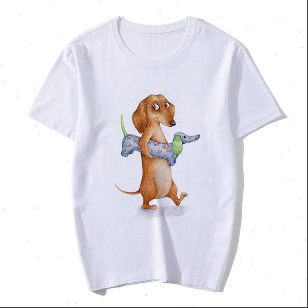 summer women t shirt fashion kawaii cartoon animal dachshund print female couple short sleeved bottoming, White
summer women t shirt fashion kawaii cartoon animal dachshund print female couple short sleeved bottoming, White