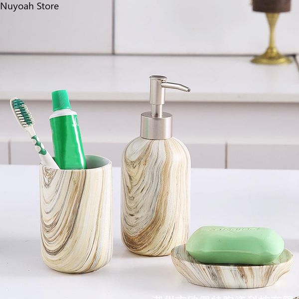 bath accessory set nordic bathroom supplies wood grain ceramic lotion bottle soap dish 260ml mouthwash cup home decoration accessories
bath accessory set nordic bathroom supplies wood grain ceramic lotion bottle soap dish 260ml mouthwash cup home decoration accessories