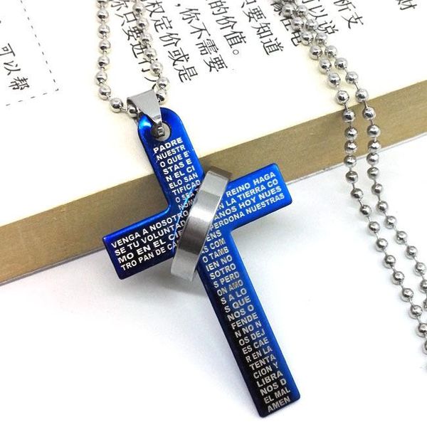 pendant necklaces bible necklace for women 2021 vintage style aesthetic long neck chain men's stainless steel couple jewelry wholesale, Silver
pendant necklaces bible necklace for women 2021 vintage style aesthetic long neck chain men's stainless steel couple jewelry wholesale, Silver