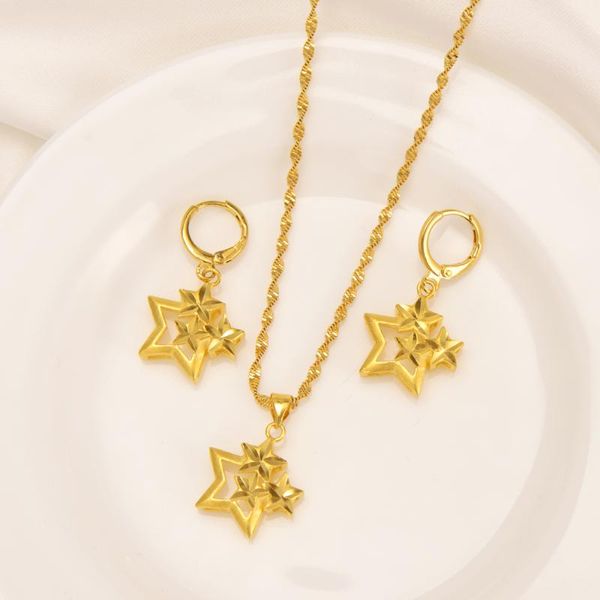 earrings & necklace lingxiu 2021 fashion gold color five-pointed star pendant drop retro jewelry sets african gifts, Silver
earrings & necklace lingxiu 2021 fashion gold color five-pointed star pendant drop retro jewelry sets african gifts, Silver