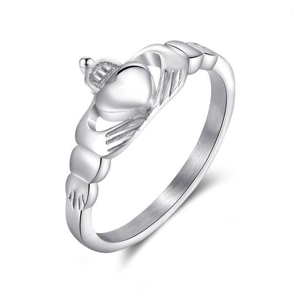 wedding rings irish ring stainless steel claddagh for women hands heart queen crown shape hollow romantic style classic simple design, Slivery;golden
wedding rings irish ring stainless steel claddagh for women hands heart queen crown shape hollow romantic style classic simple design, Slivery;golden