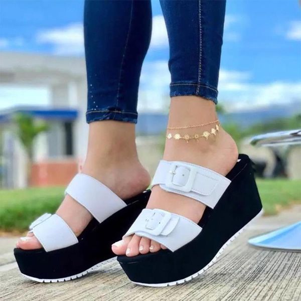 fashion 2021 summer women's sandals peep-toe shoes woman high-heeled platfroms casual wedges women high heels d063 slippers, Black
fashion 2021 summer women's sandals peep-toe shoes woman high-heeled platfroms casual wedges women high heels d063 slippers, Black