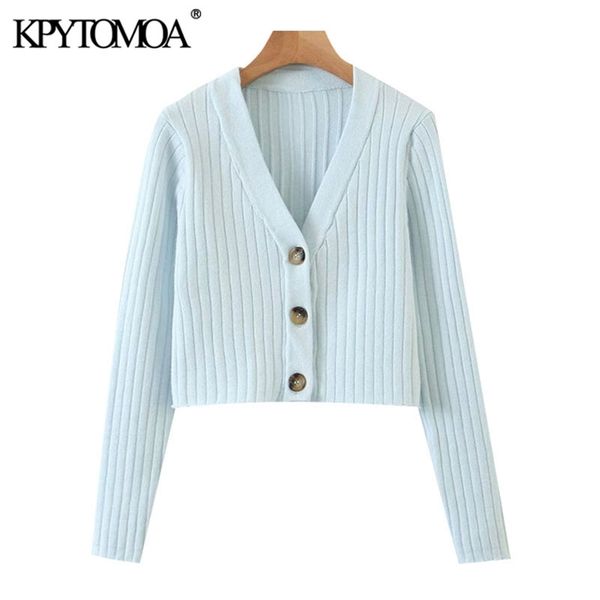 women fashion single breasted cropped knitted sweater v neck long sleeve female outerwear chic 210420, White;black
women fashion single breasted cropped knitted sweater v neck long sleeve female outerwear chic 210420, White;black