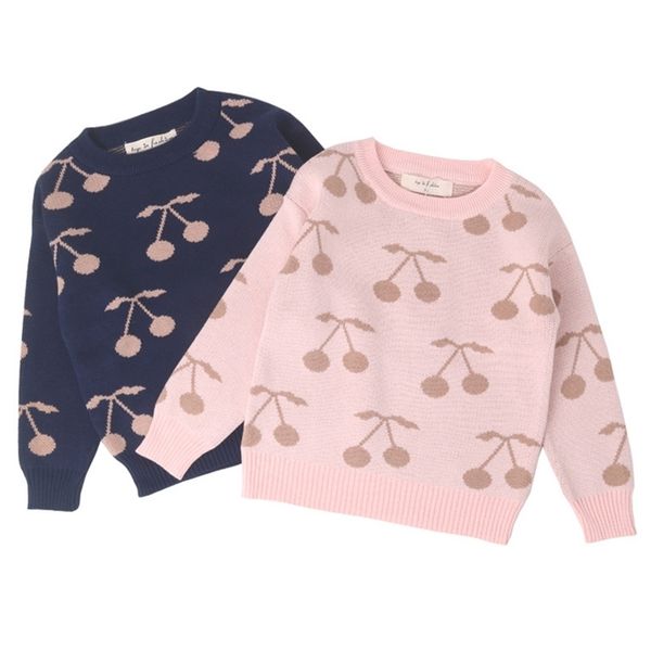 spring autumn design baby girls boys sweater cherry pattern sweet children 210521, Blue
spring autumn design baby girls boys sweater cherry pattern sweet children 210521, Blue
