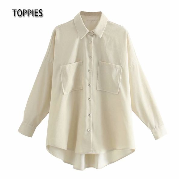ies women oversize corduroy shirt bluouses boyfriend shirt female long sleeve pocket plus size 210412, White
ies women oversize corduroy shirt bluouses boyfriend shirt female long sleeve pocket plus size 210412, White