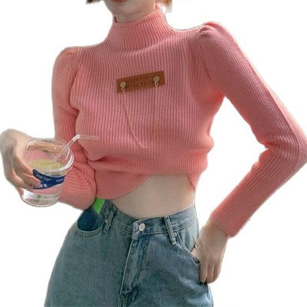 women's sweaters korean fashion short sweater woman design sense half high neck pullover women all-match slim sleev jumper knitted fema, White;black
women's sweaters korean fashion short sweater woman design sense half high neck pullover women all-match slim sleev jumper knitted fema, White;black