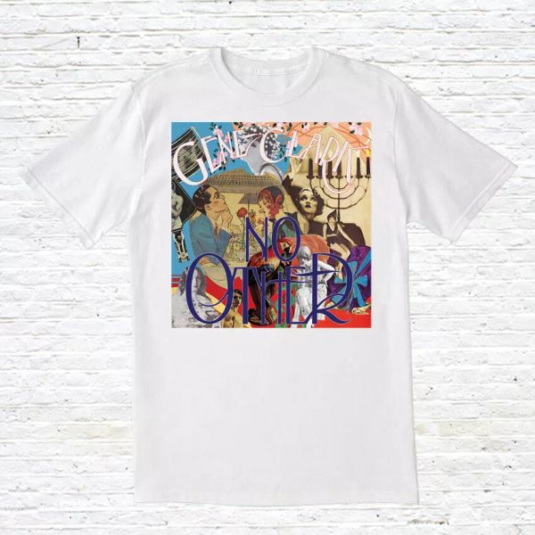 gene clark t-shirt, White;black