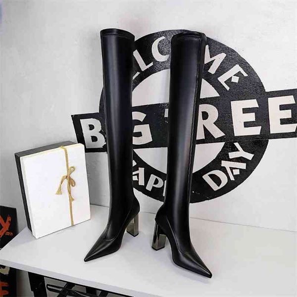dress shoes brand women leather thigh high boots thick heels stretch skinny over the knee boots autumn winter warm female swcv, Black
dress shoes brand women leather thigh high boots thick heels stretch skinny over the knee boots autumn winter warm female swcv, Black