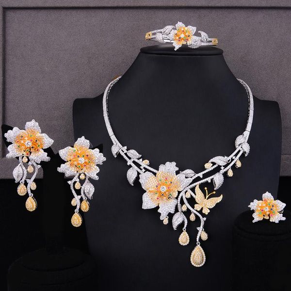 earrings & necklace siscathy luxury women wedding jewelry sets setting cubic zircon 4pcs necklace/bangle/earrings/ring accessories, Silver
earrings & necklace siscathy luxury women wedding jewelry sets setting cubic zircon 4pcs necklace/bangle/earrings/ring accessories, Silver
