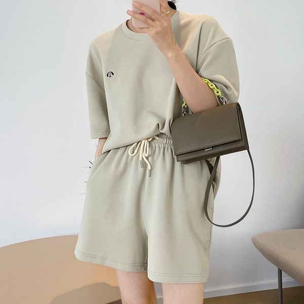 women's tracksuits 2021 summer suit loose korean short sleeve t-shirt high waist shorts solid color sportswear two-piece, Gray
women's tracksuits 2021 summer suit loose korean short sleeve t-shirt high waist shorts solid color sportswear two-piece, Gray