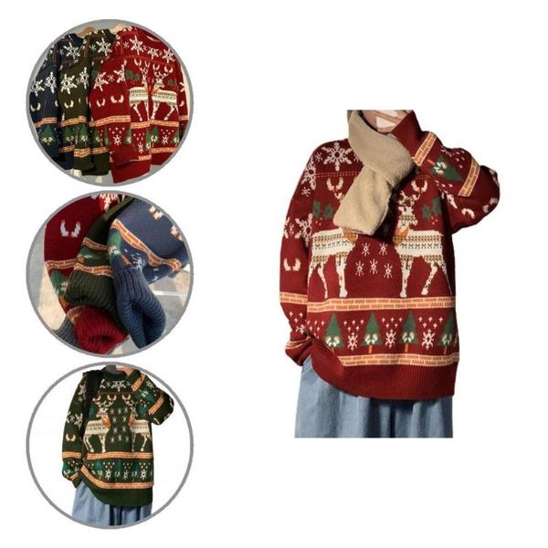 men's sweaters festive terrific soft christmas sweater elk year long sleeve for going out, White;black
men's sweaters festive terrific soft christmas sweater elk year long sleeve for going out, White;black