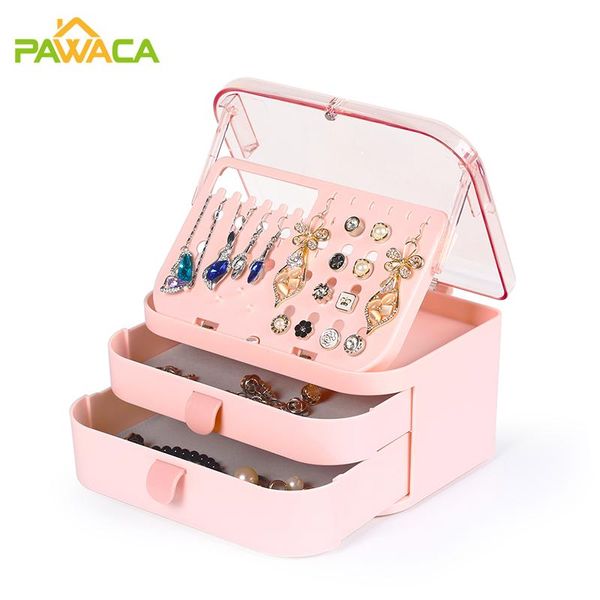 storage boxes & bins multi-layer transparent jewelry organizer display box portable rings earrings necklaces deskcase
storage boxes & bins multi-layer transparent jewelry organizer display box portable rings earrings necklaces deskcase