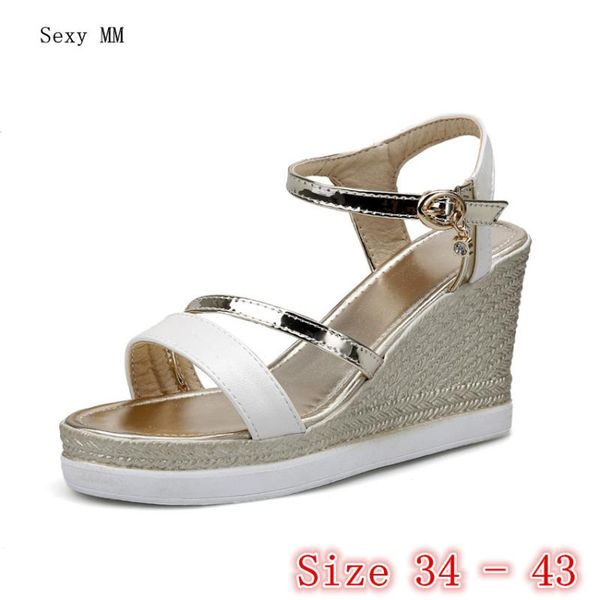 summer women platform high heel wedge sandals peep toe shoes woman heels wedges gladiator plus size 34- 40 41 42 43, Black
summer women platform high heel wedge sandals peep toe shoes woman heels wedges gladiator plus size 34- 40 41 42 43, Black