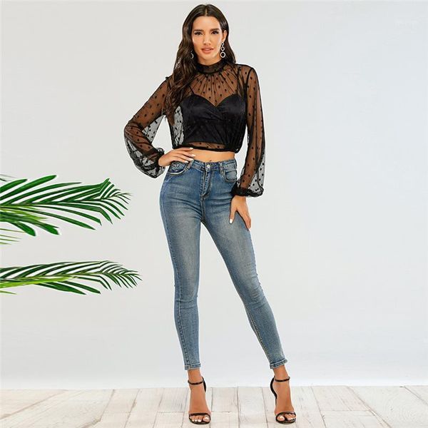 women's t-shirt dirtylily 2021 transparent gauze long sleeve short hollow-out bowknot high neck dot wome, White
women's t-shirt dirtylily 2021 transparent gauze long sleeve short hollow-out bowknot high neck dot wome, White