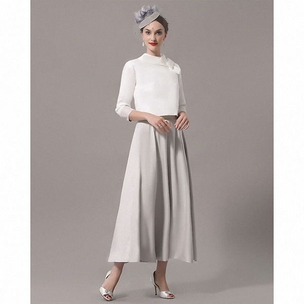 two piece mother of the bride dress elegant jewel neck ankle length stretch satin 3/4 length sleeve with bow(s) 2022 d1ak#, White;black
two piece mother of the bride dress elegant jewel neck ankle length stretch satin 3/4 length sleeve with bow(s) 2022 d1ak#, White;black