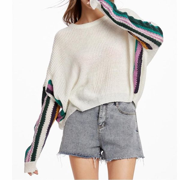 streetwear styles o neck sweaters women's loose pullover knitted contrast color batsleeve sweater base autumn clothes, White;black
streetwear styles o neck sweaters women's loose pullover knitted contrast color batsleeve sweater base autumn clothes, White;black