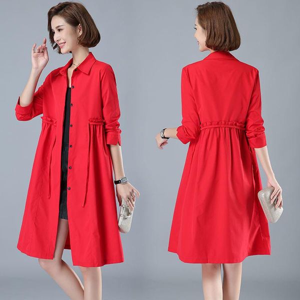 women's trench coats windbreaker female mid-length middle aged loose outerwear ladies coat basic overcoat lady plus size casual r1189, Tan;black
women's trench coats windbreaker female mid-length middle aged loose outerwear ladies coat basic overcoat lady plus size casual r1189, Tan;black