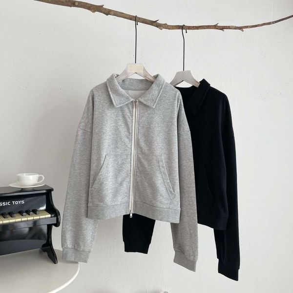 autumn women's coat solid color korean leisure zipper sweater gray cotton lapel sports, Black
autumn women's coat solid color korean leisure zipper sweater gray cotton lapel sports, Black