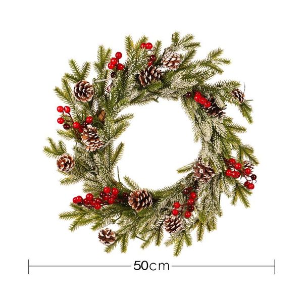 christmas wreaths pendant white pine cone red fruit wreath xmas frosted flocking decoration decorative flowers &
christmas wreaths pendant white pine cone red fruit wreath xmas frosted flocking decoration decorative flowers &