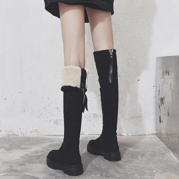boots 2021 women black over-the-knee stretch winter autumn plush round toe footwear fashion warm fur ladies platform shoes
boots 2021 women black over-the-knee stretch winter autumn plush round toe footwear fashion warm fur ladies platform shoes
